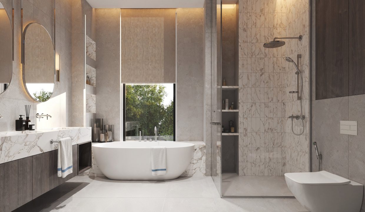 Master Bathroom no rug