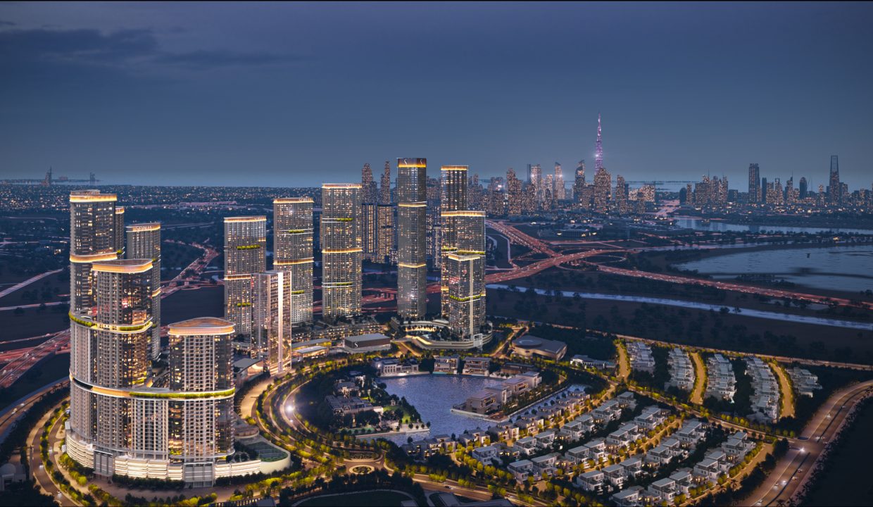 Sobha Hartland II_night bird-eye view_2K