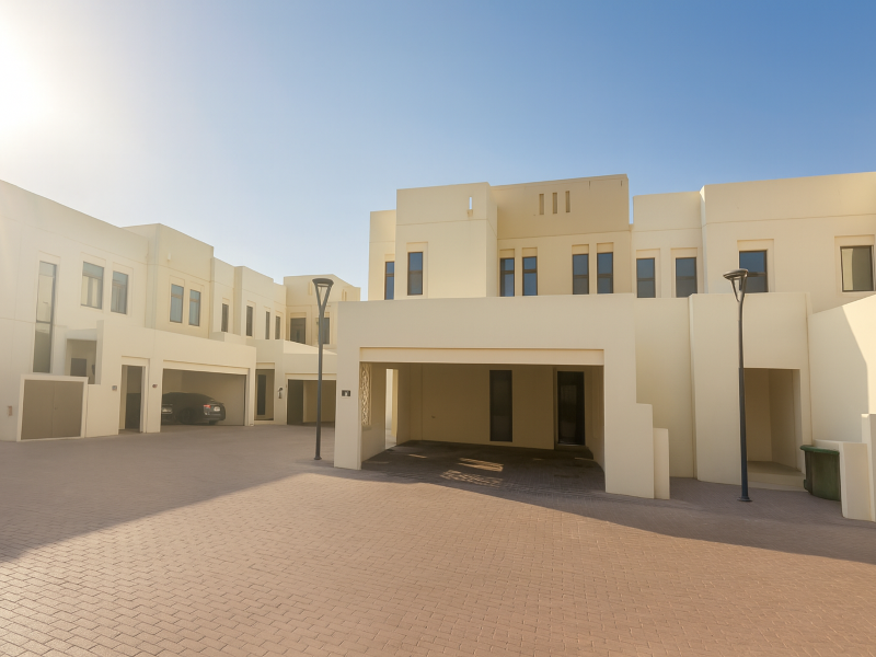 Modern Townhouses at Sunset