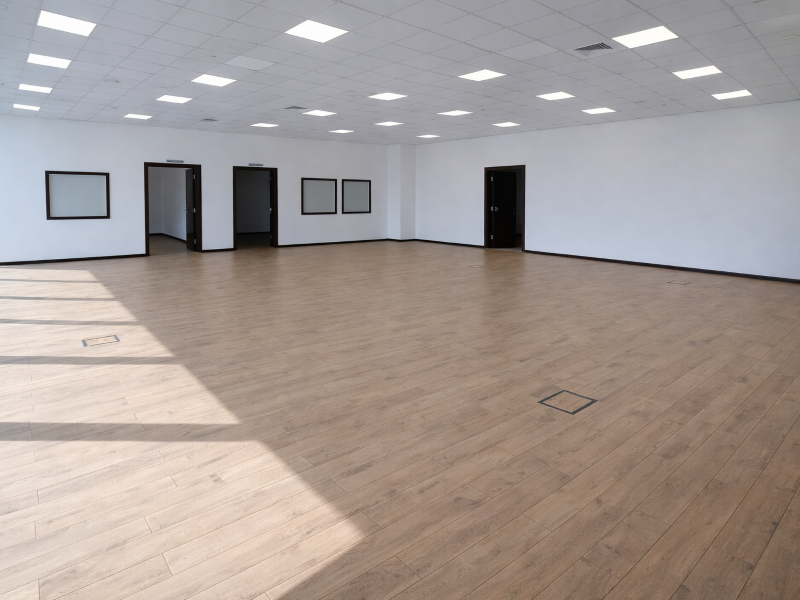 Empty office space with natural light