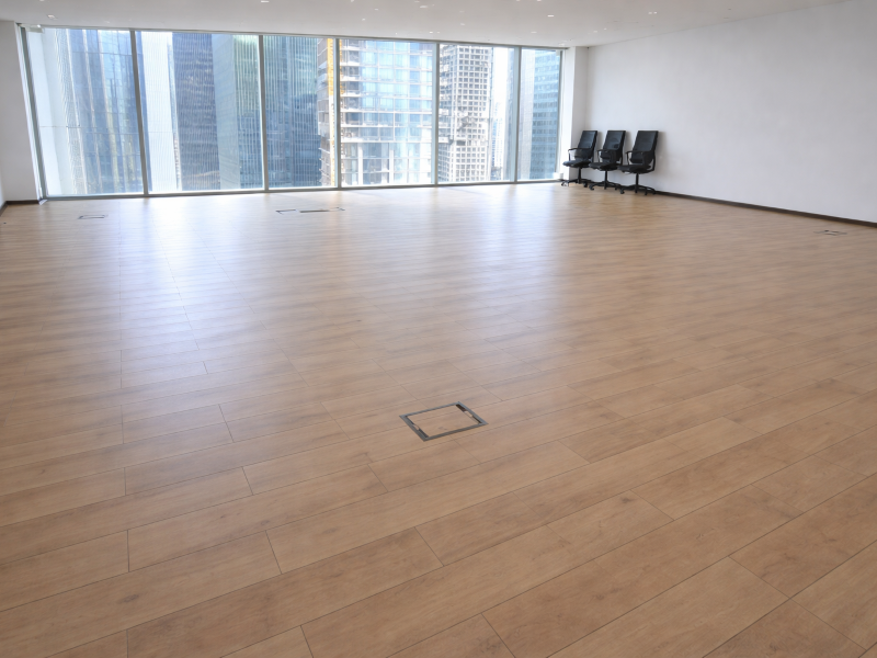 Modern office with cityscape view